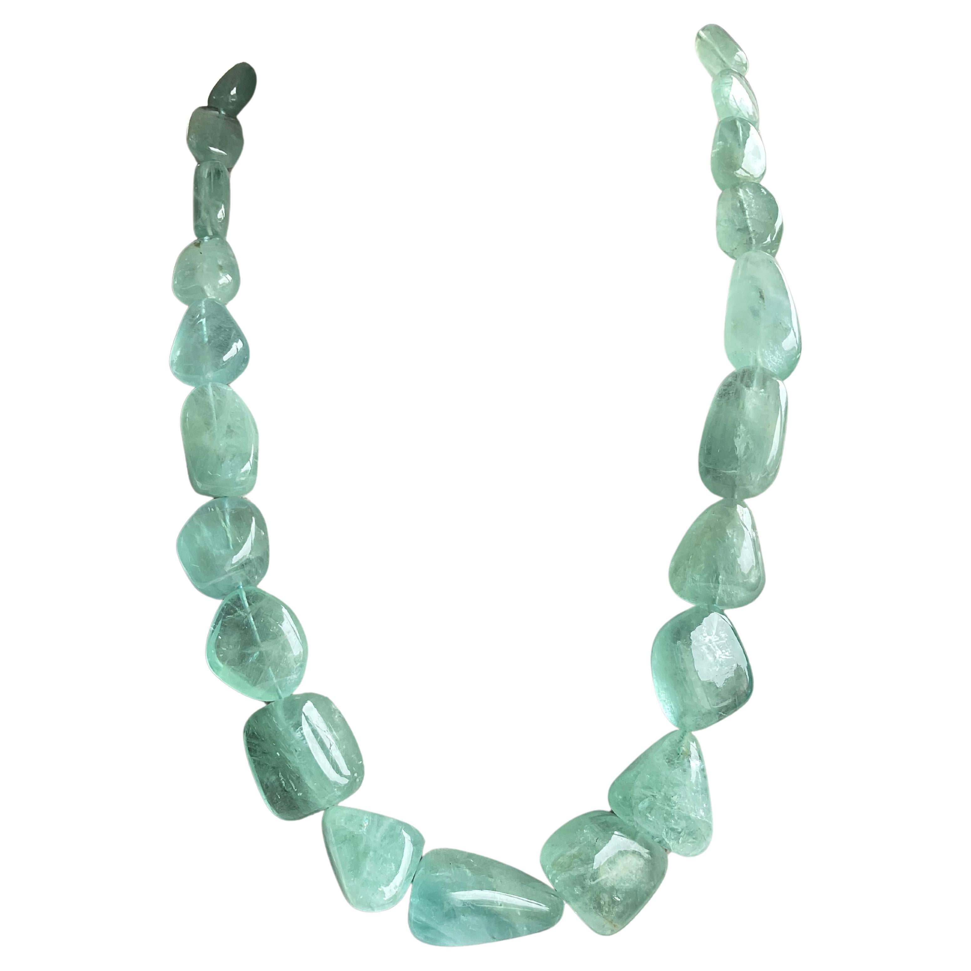 959.80 Carats Aquamarine Necklace Tumbled Plain Top Quality Natural Gemstone For Sale