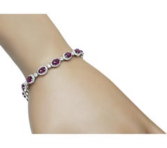 9.59ct Burma Ruby 1.79ct Diamond Bracelet
