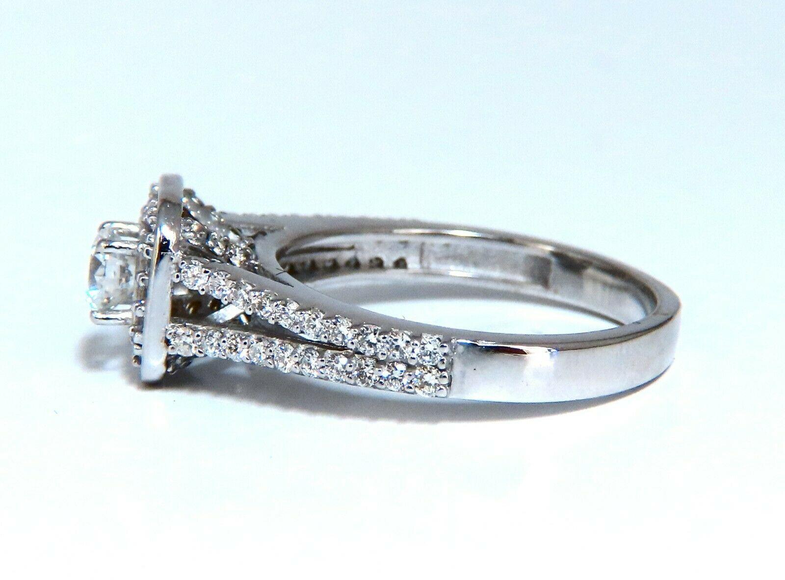 .95 Carat Natural Diamonds Split Shank Mod Ring 14 Karat In New Condition For Sale In New York, NY