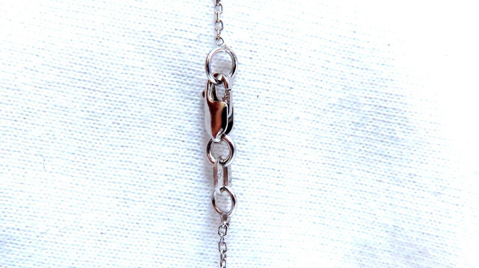 Taglio rotondo .95ct Diamanti rotondi naturali Collana a cerchio 14kt in vendita