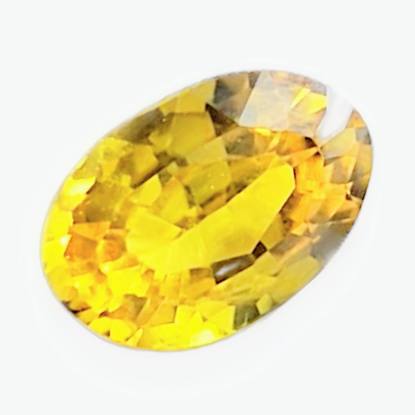 Contemporary NO RESERVE 0.95ct Oval Natural UNHEATED Yellow SAPPHIRE Loose Gemstone EYE-CLEAN For Sale
