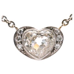 .95ct. Vintage Heart Diamond Pendant