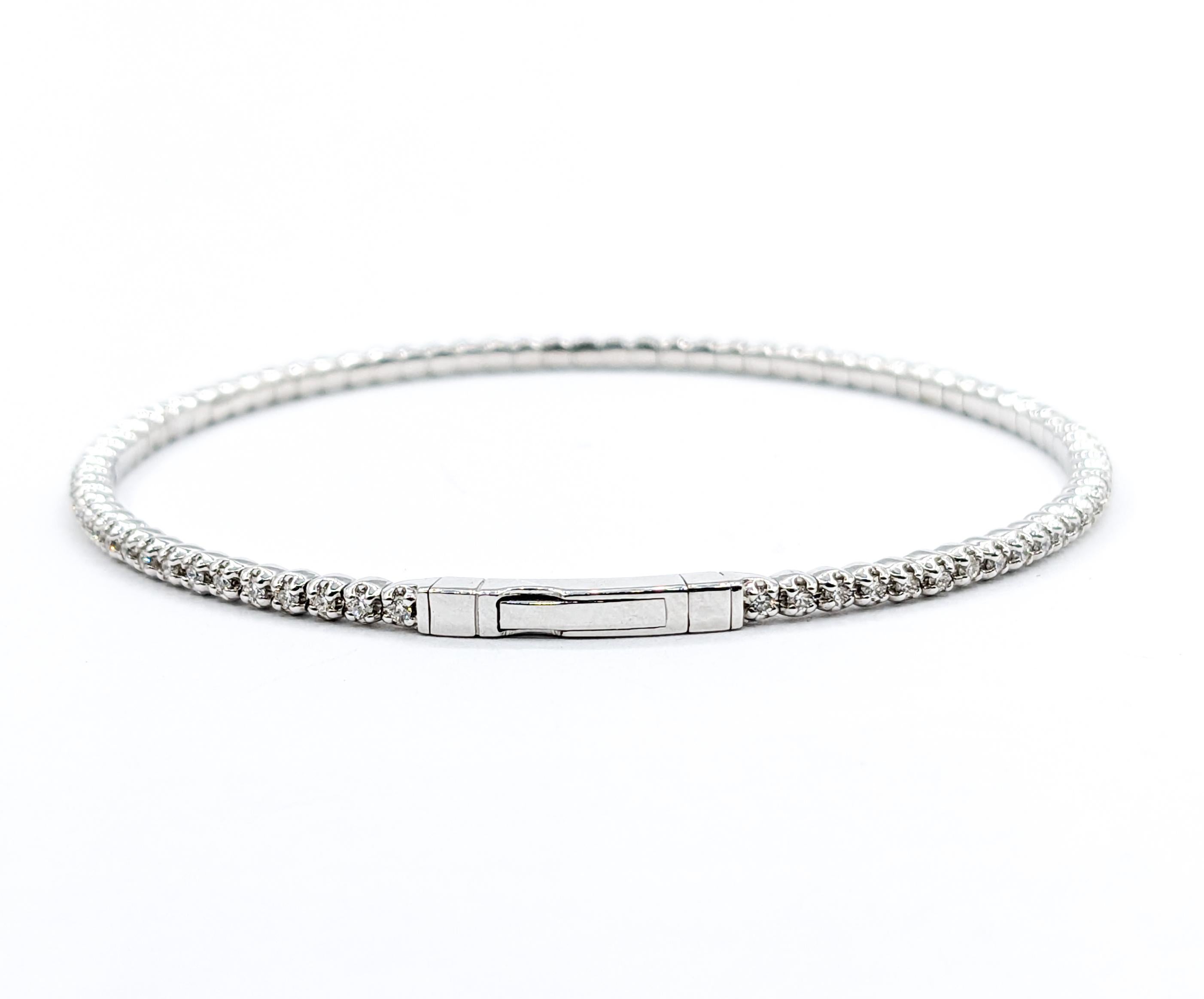 .95ctw Diamond Flex Bracelet or blanc Neuf - En vente à Bloomington, MN