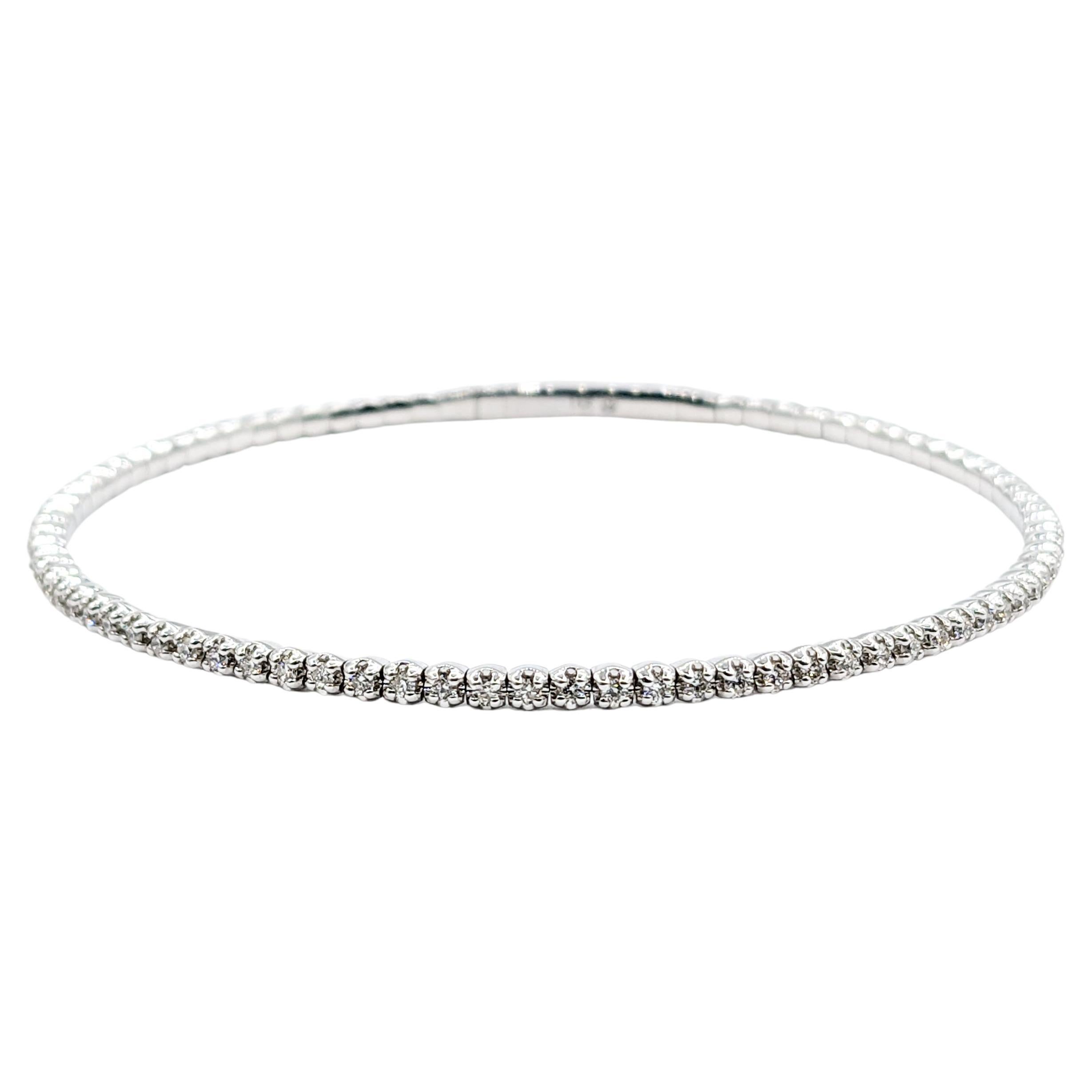.95ctw Diamond Flex Bracelet or blanc en vente