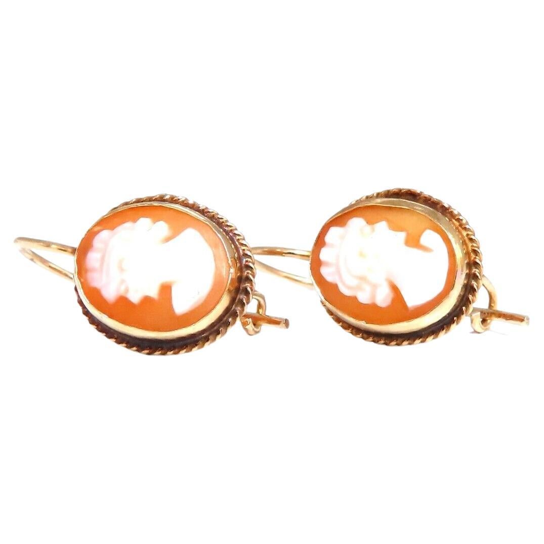 14kt Gold Malachite Ear Jacket Earrings For Sale at 1stDibs