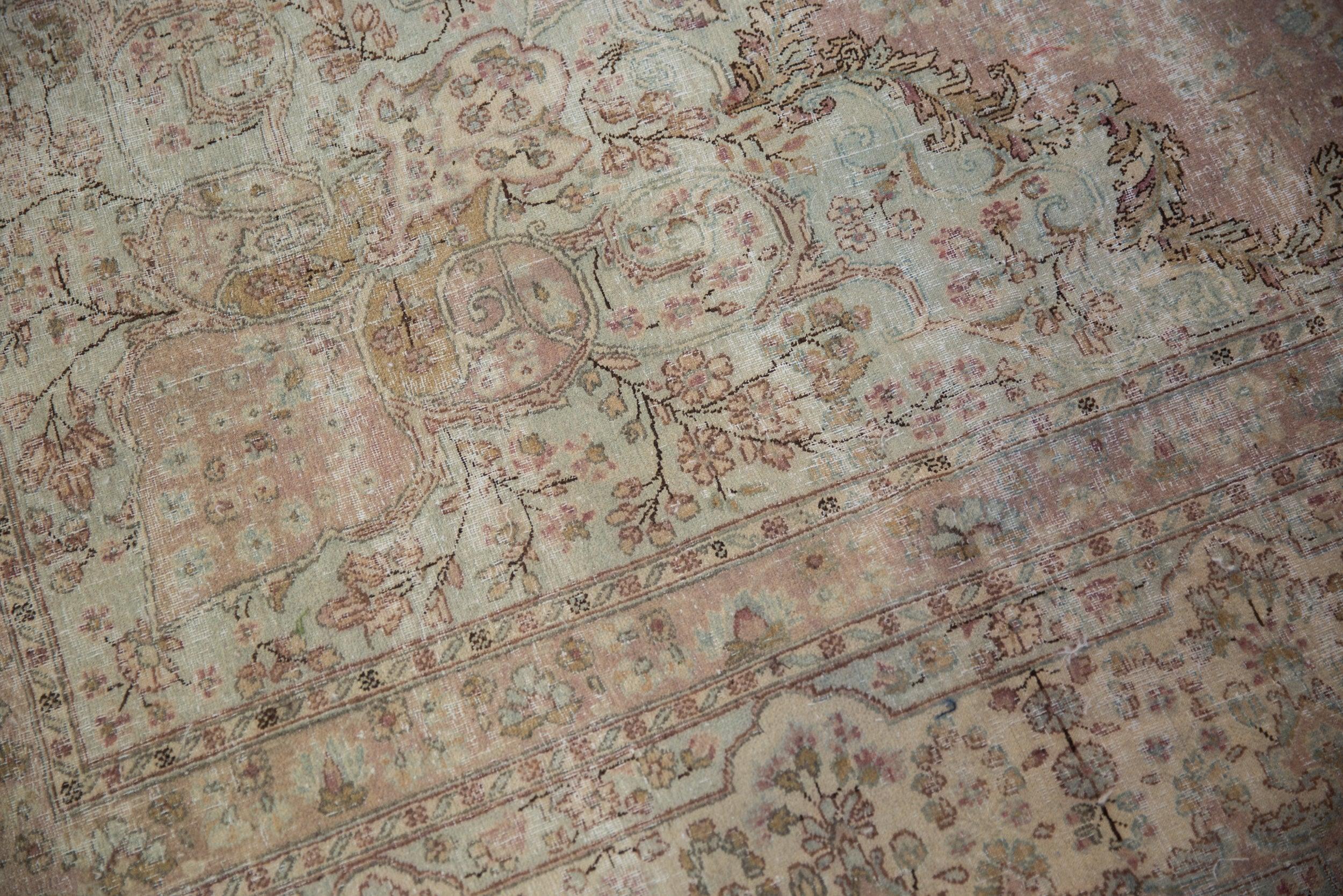 Vintage Fine Distressed Cyrus Crown Kerman Square Carpet For Sale 2