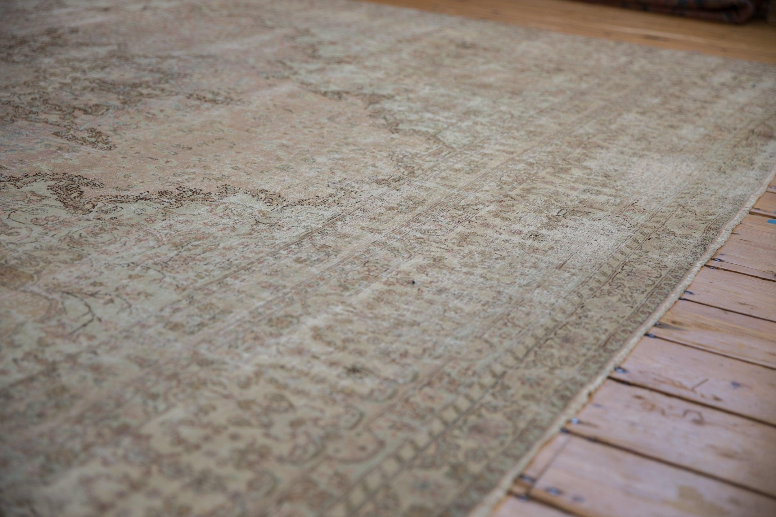 Vintage Fine Distressed Cyrus Crown Kerman Square Carpet For Sale 4