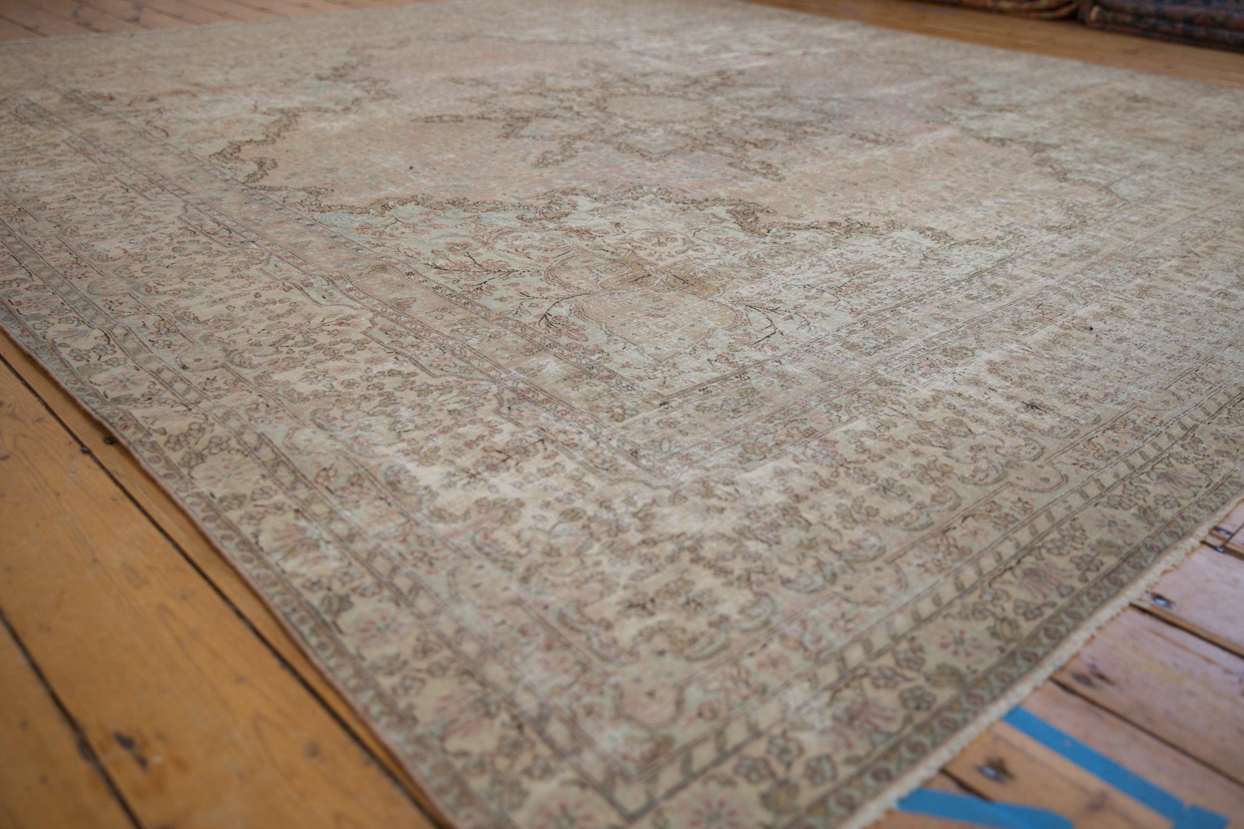 Vintage Fine Distressed Cyrus Crown Kerman Square Carpet For Sale 5