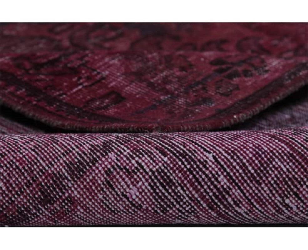 Vintage distressed overdyed Persian rug from RenCollection Rugs – This vintage Persian rug has been repurposed through a distressing process and overdyed to achieve a single magenta color. Created by the artisans of Iran.

Estimated retail value