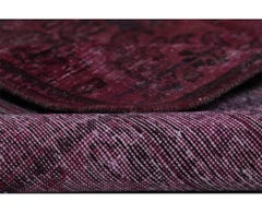 Vintage Distressed Overdyed Persian Rug