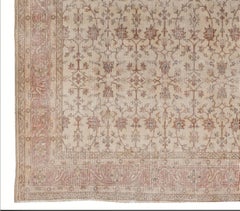 Alfombra Oushak Vintage, hecha a mano, de 9,5 x 12,7 pies, en colores suaves y apagados