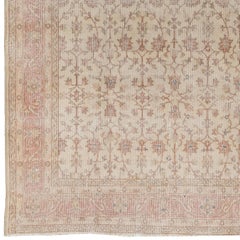 9.5x12.7 Ft Vintage Handmade Oushak Rug in Soft, Muted Colors