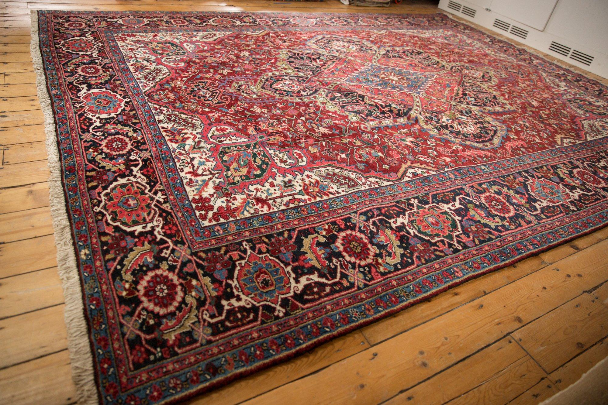 Hand-Knotted Vintage Ahar Carpet For Sale