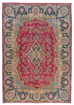 Tapis turc semi-ancien de 9,5 x 13,4 pieds, tapis oriental de grande qualité, vers 1930