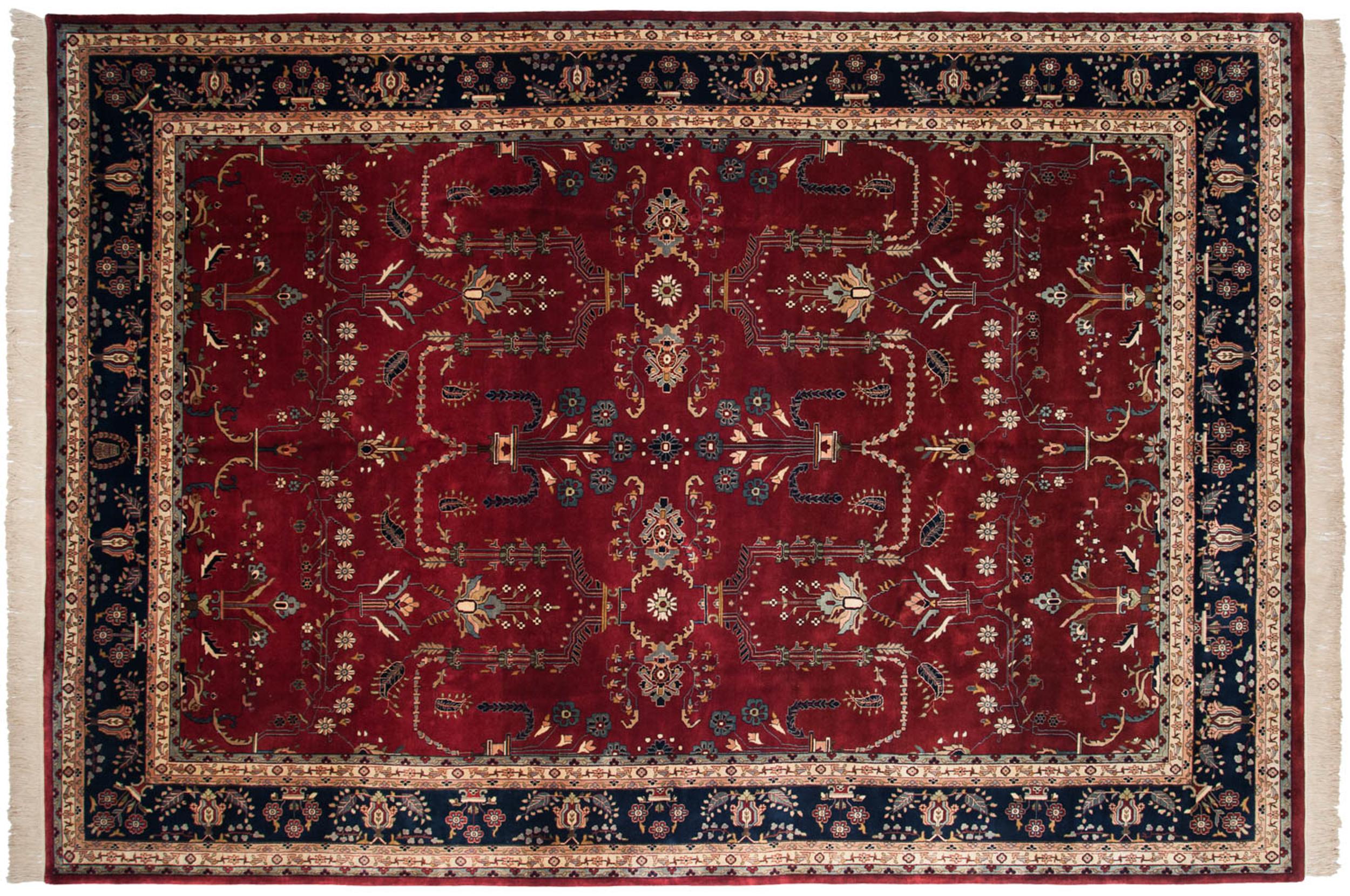 Wool Fine Indian Mohajeran Sarouk Design Carpet For Sale