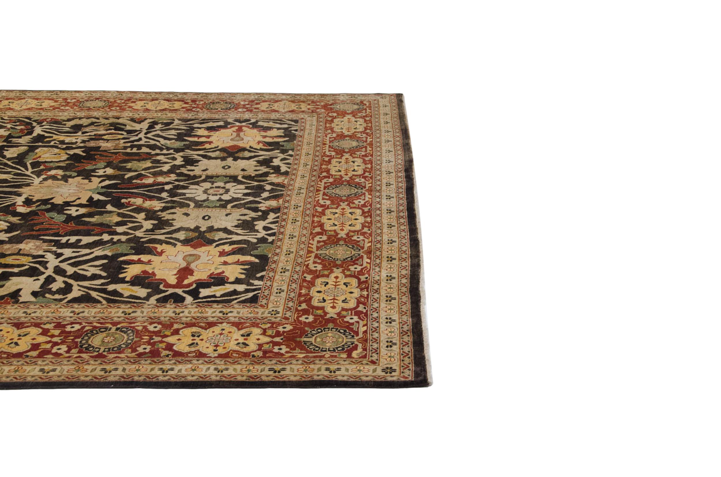 Wool Fine Indian Serapi Design Carpet For Sale