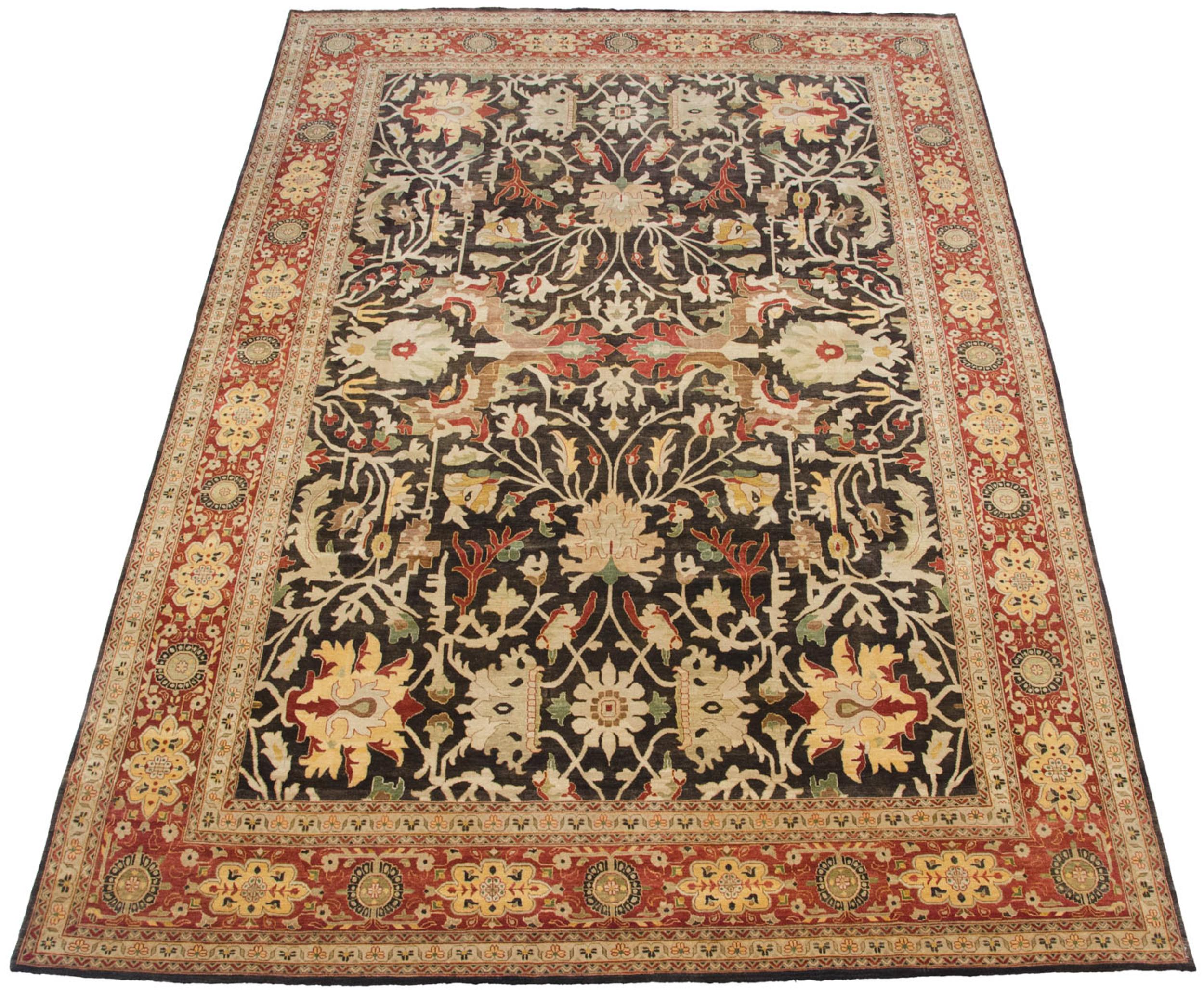 Fine Indian Serapi Design Carpet For Sale 3