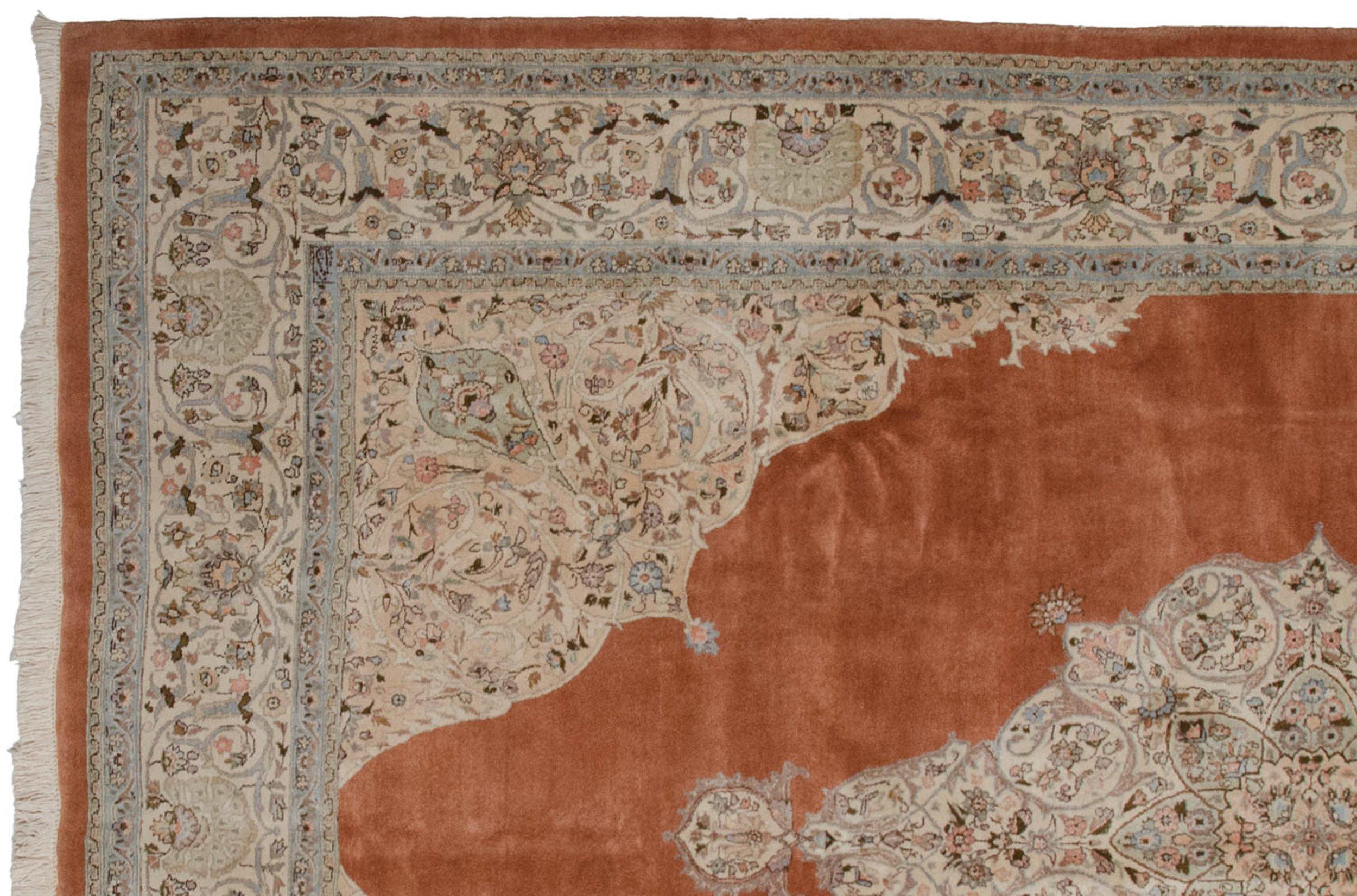 Vintage Tabriz Carpet For Sale 1