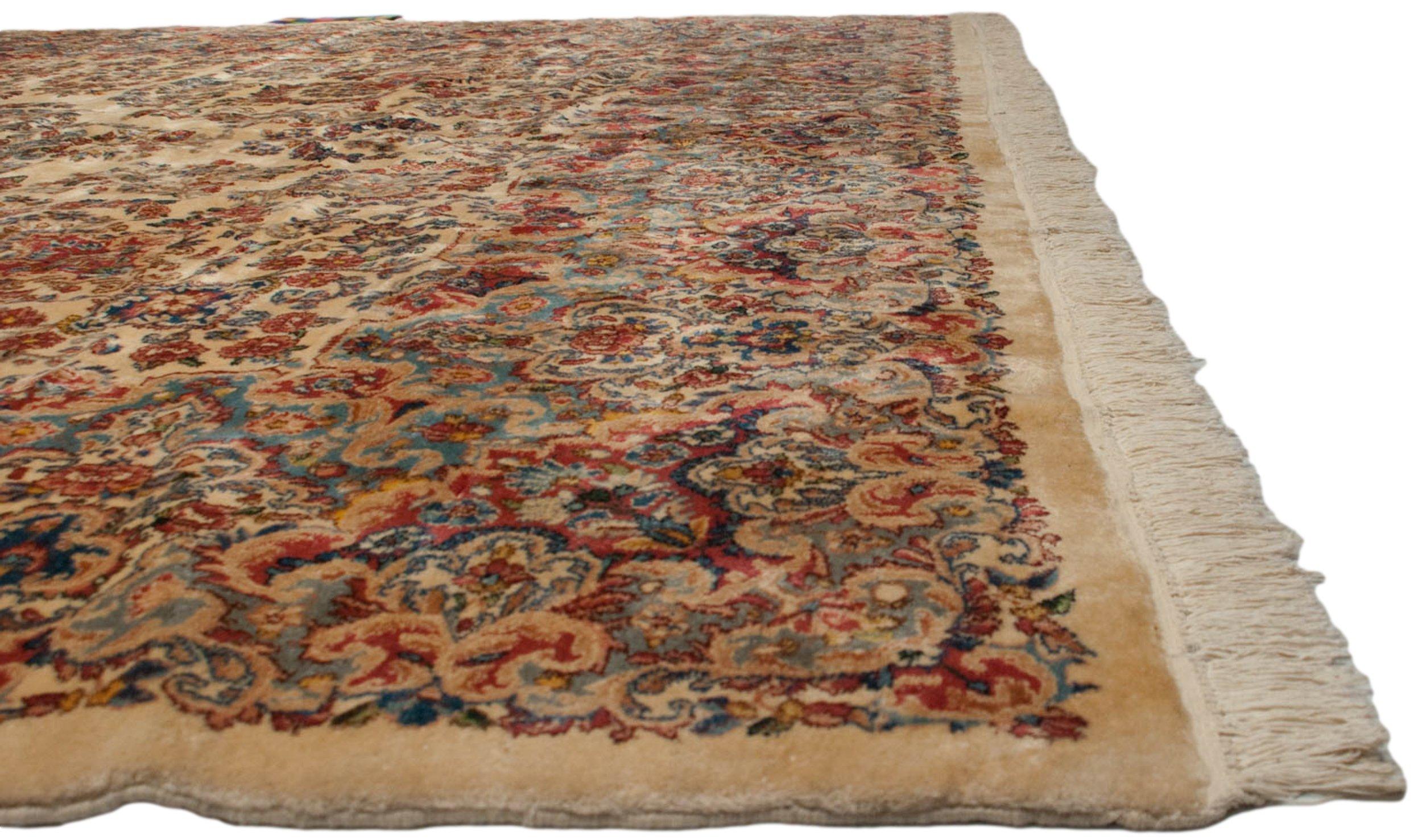Vintage Kerman Carpet For Sale 4