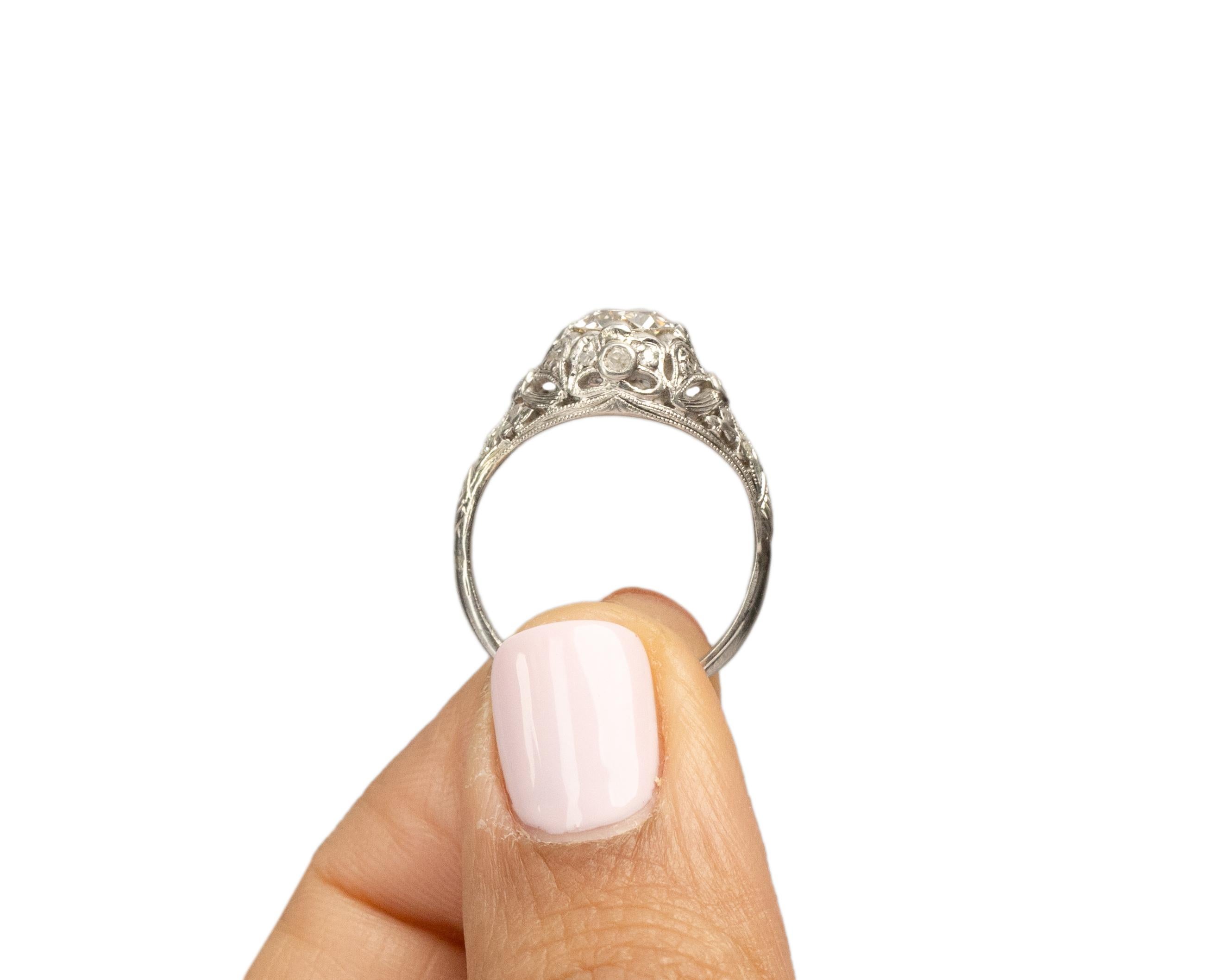 .96 Carat Diamond Platinum Engagement Ring For Sale 2