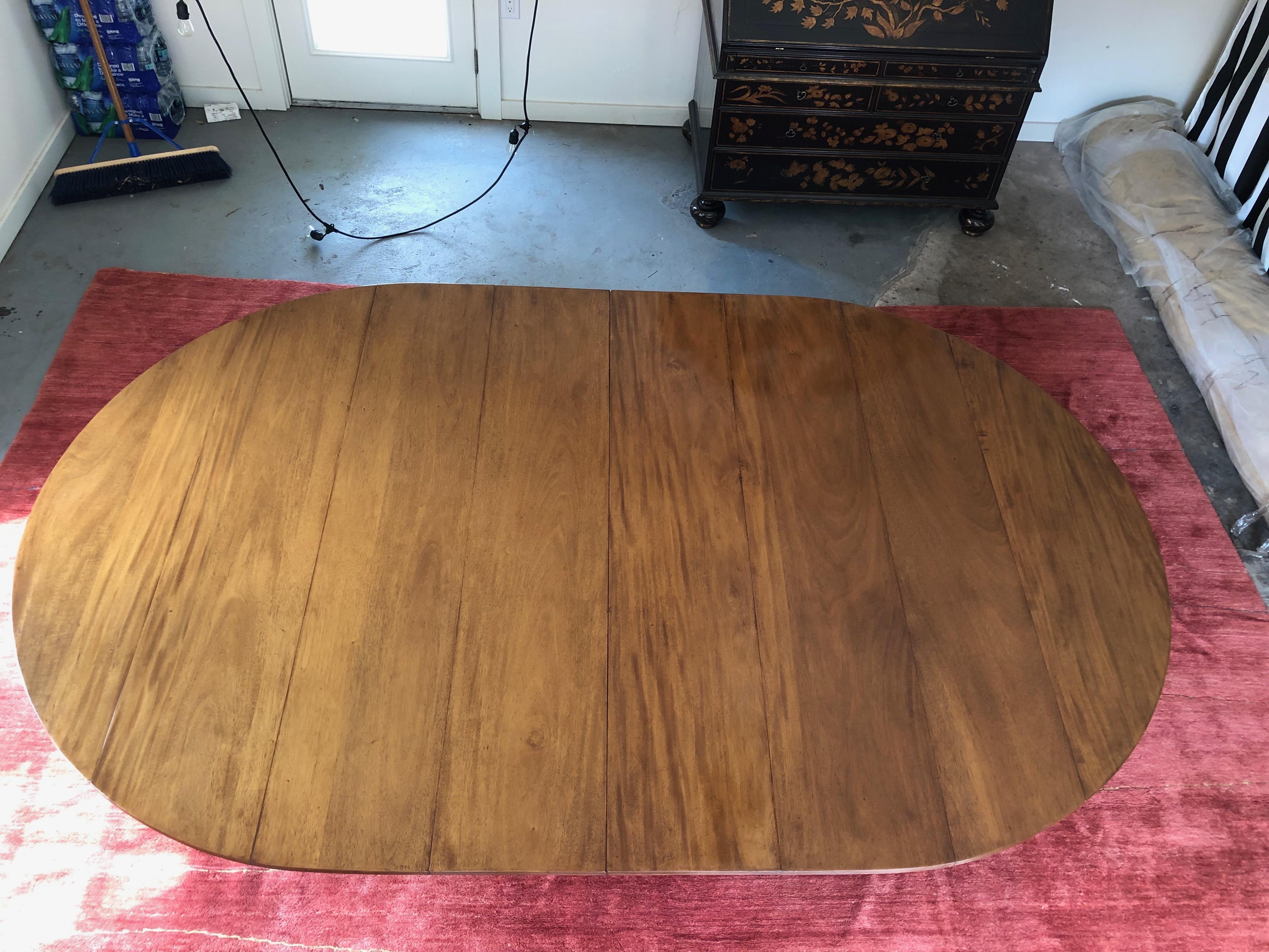  Rose Tarlow Melrose House Racetrack Regency Dining Table  In Good Condition In Los Angeles, CA