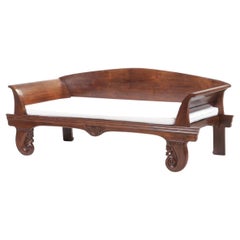 Used 96” x 38” Indoor/Outdoor Hand Carved Teak Daybed