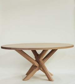 78 x 48 Solid Oak Oval Bond Dining Table, Edition II by Lynnea Jean