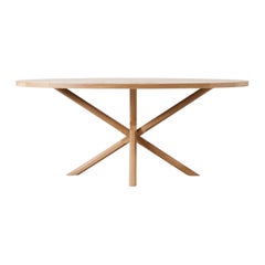 96 x 48 Oval Solid Oak Bond Dining Table by Lynnea Jean