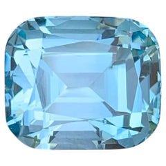 9.60 Carat Natural Loose Sky Blue Color Topaz Cushion Cut African Gemstone
