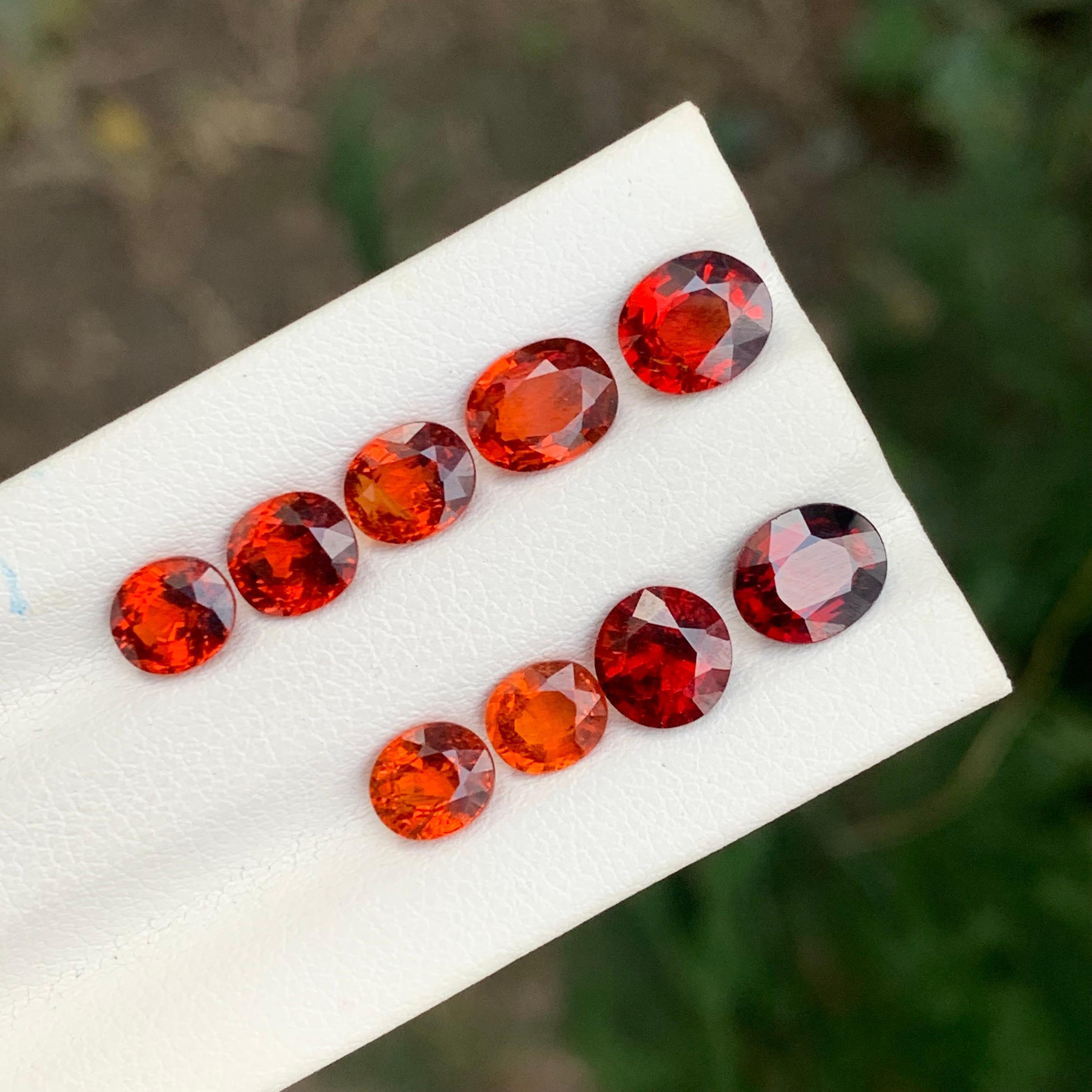 Lot de grenats spessartines naturels non sertis de 9.60 carats pour la fabrication de bijoux en vente 4