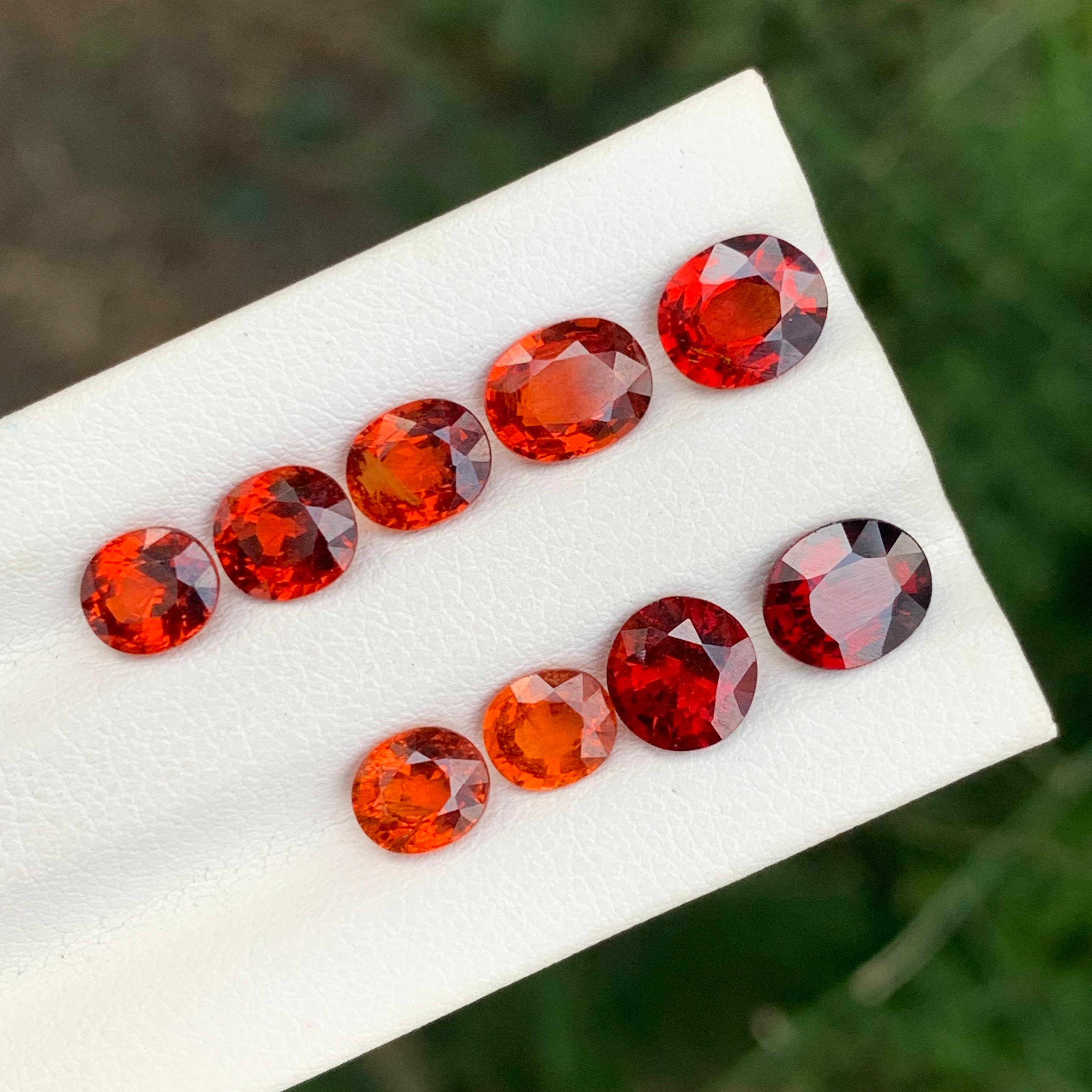 Lot de grenats spessartines naturels non sertis de 9.60 carats pour la fabrication de bijoux en vente 5