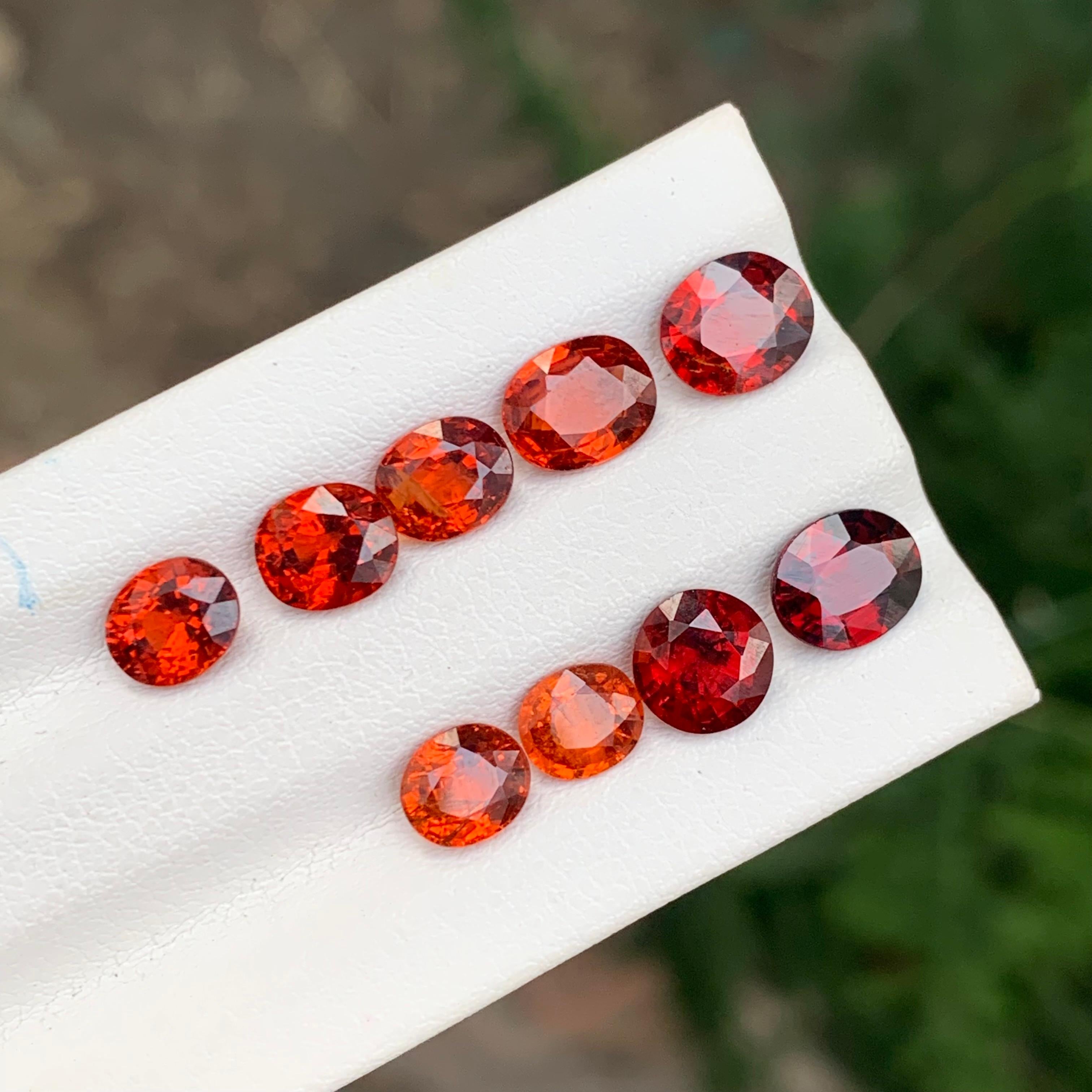 Taille mixte Lot de grenats spessartines naturels non sertis de 9.60 carats pour la fabrication de bijoux en vente