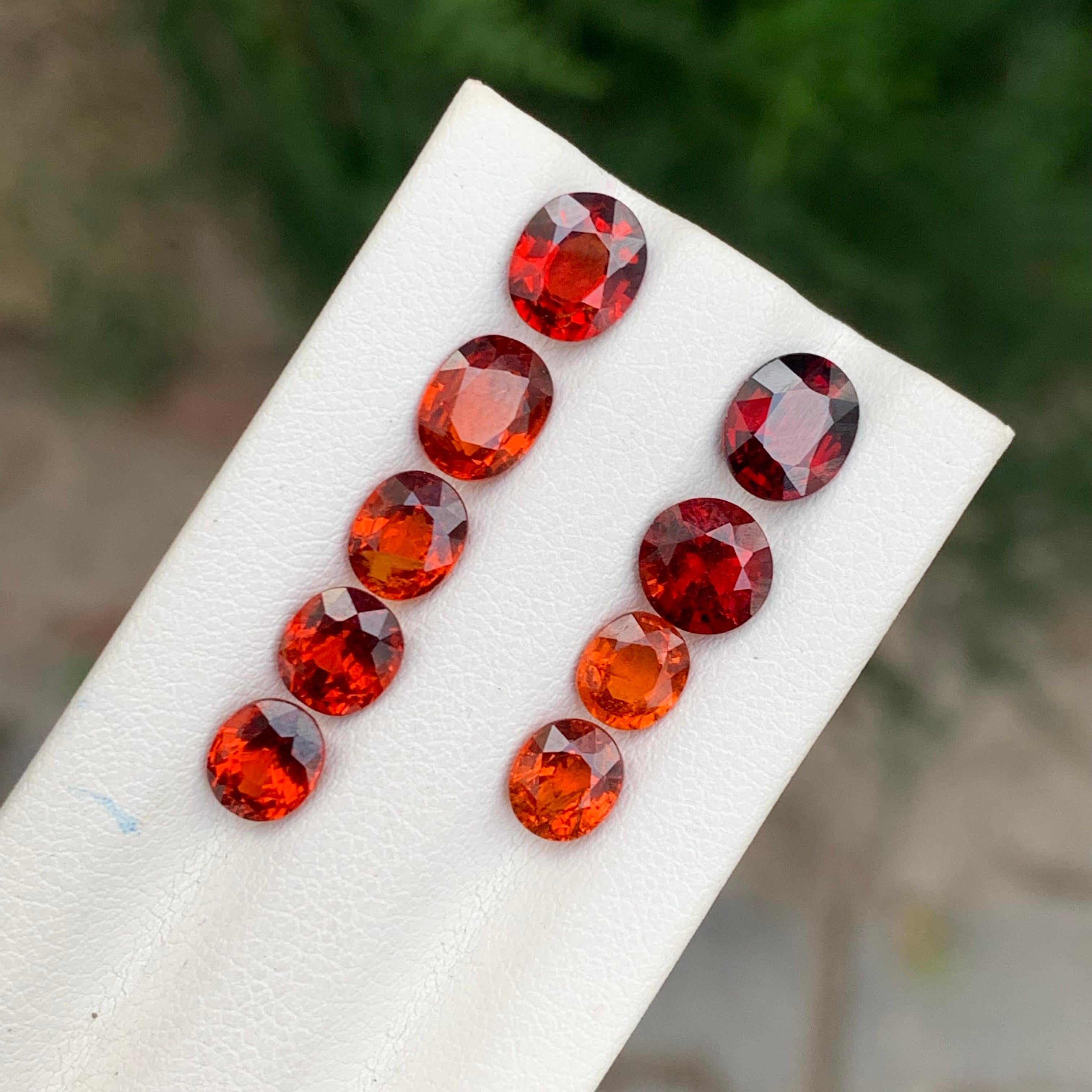 Lot de grenats spessartines naturels non sertis de 9.60 carats pour la fabrication de bijoux Neuf - En vente à Peshawar, PK