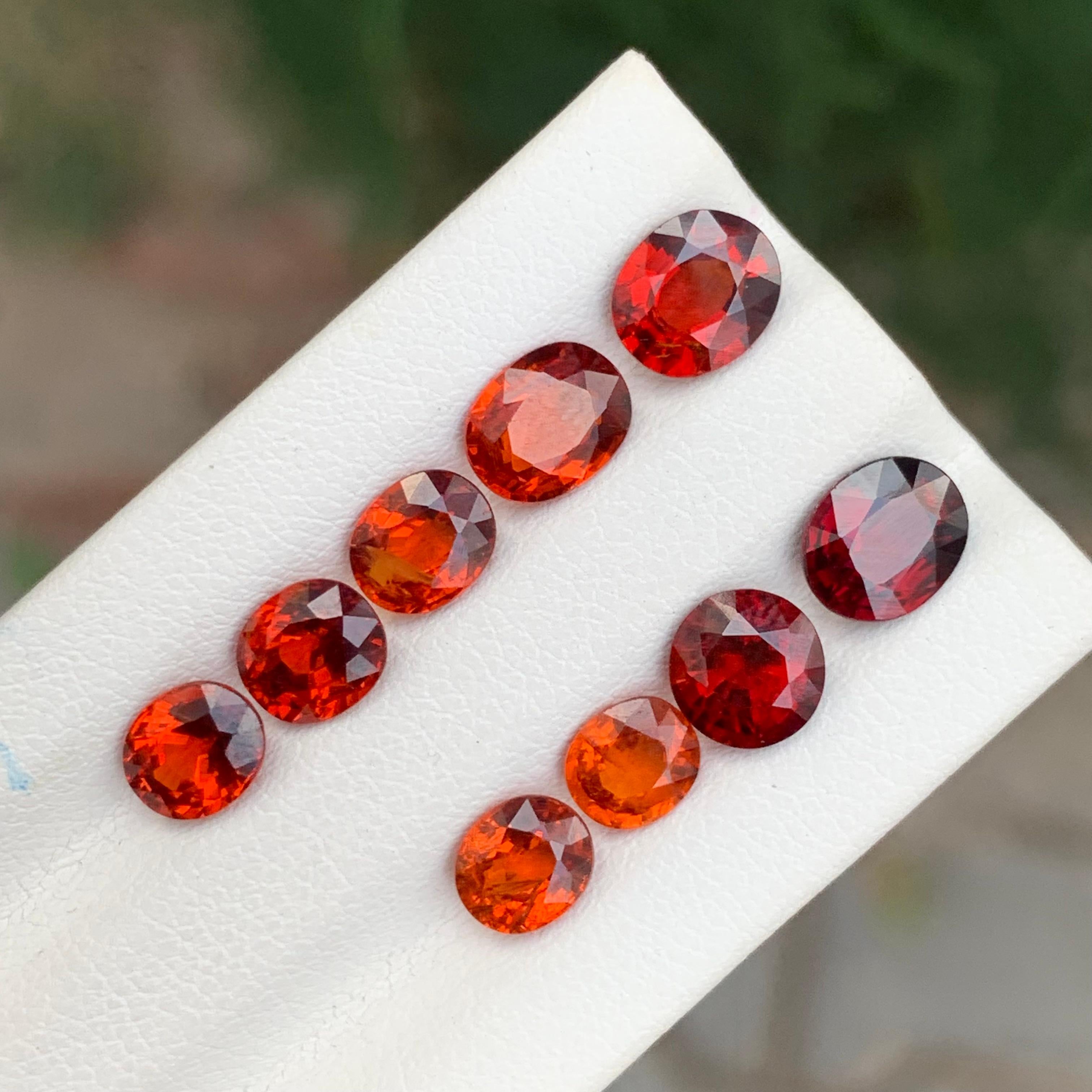 Lot de grenats spessartines naturels non sertis de 9.60 carats pour la fabrication de bijoux en vente 2