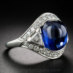 Bague avec saphir de Birmanie et diamant sans chaleur de 9,60 carats