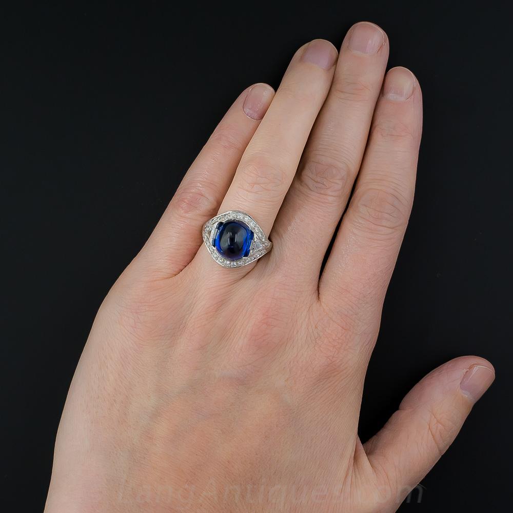 9.60 Carat No-Heat Burma Sapphire and Diamond Ring In Excellent Condition For Sale In San Francisco, CA