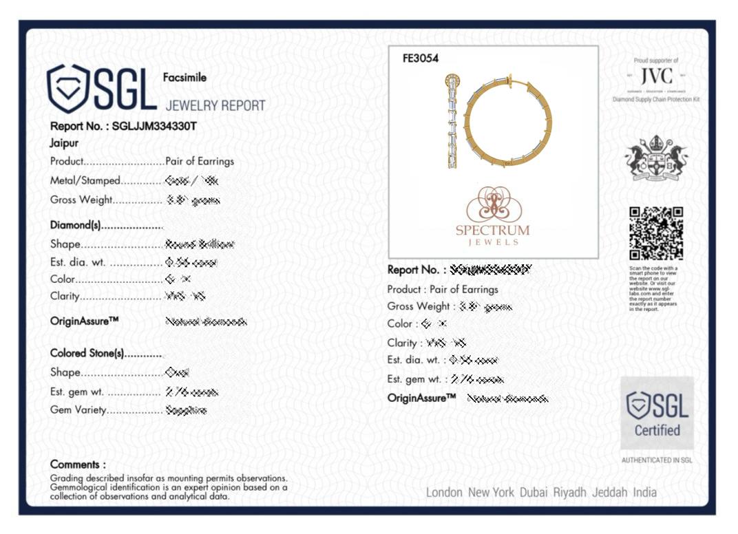 9.60 Carat SI Clarity HI Color Baguette Diamond Hoop Earrings 18K Yellow Gold In New Condition For Sale In Diera, Dubai