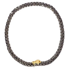 9.60ct Diamond Fixed and Flexible Bracelet In 14k Gold & Silver