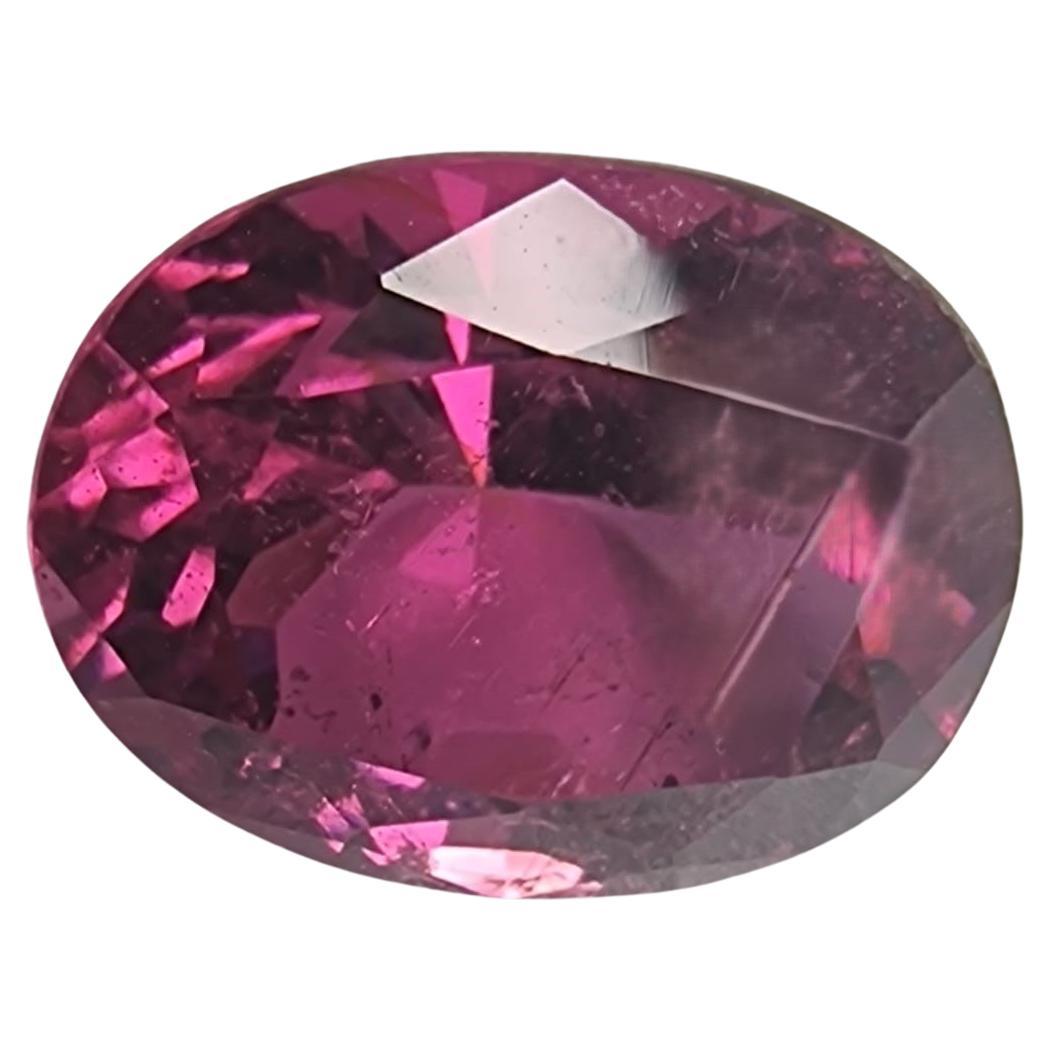 9.60ct Oval Dramatic Pink Rubellite Tourmaline Loose Gemstone For Sale