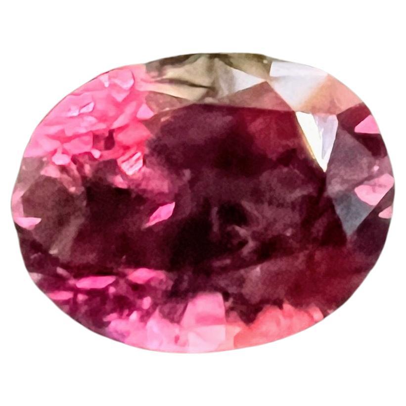 9.60ct Oval Dramatic Pink Rubellite Tourmaline Loose Gemstone In New Condition For Sale In Sheridan, WY