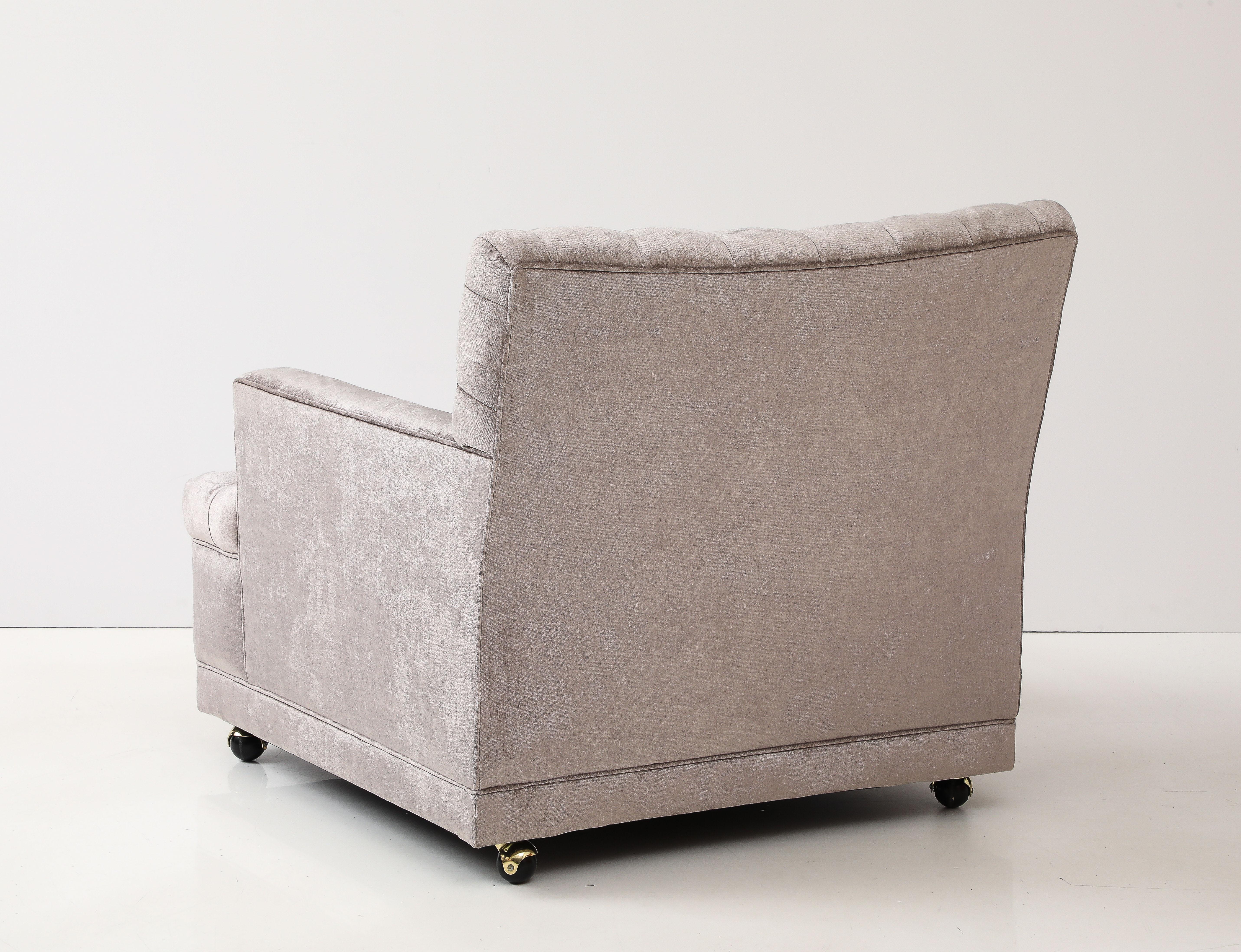 Upholstery !960's Glamorous Billy Haines Style Club Chair For Sale