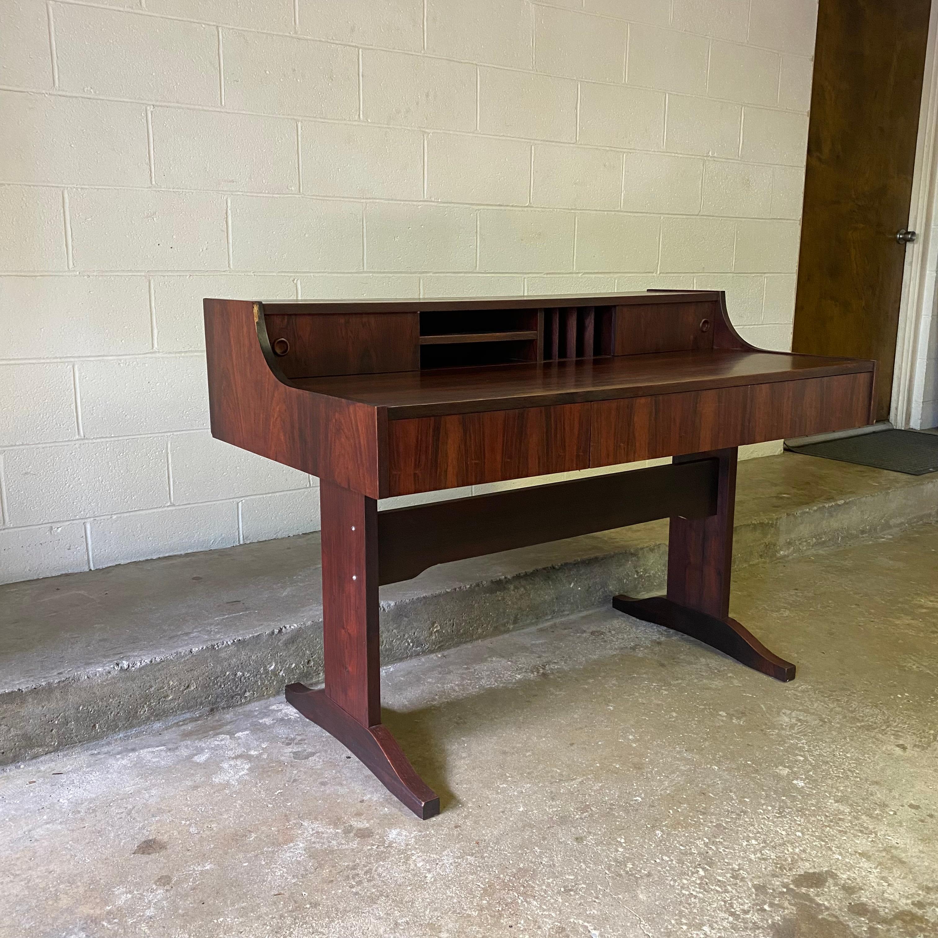 Rosewood 960’s vintage Danish midcentury Modern rosewood writing desk