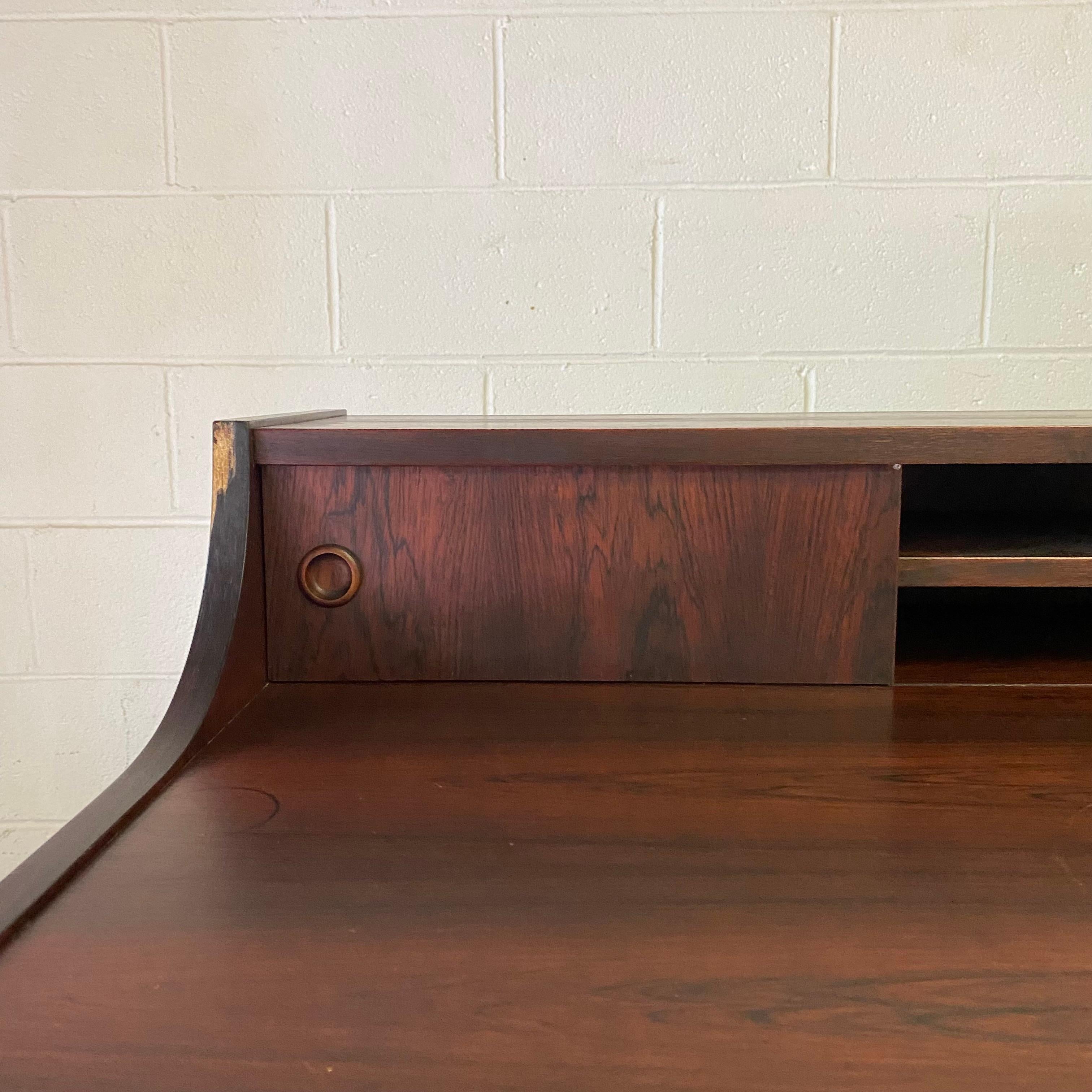 960’s vintage Danish midcentury Modern rosewood writing desk 2