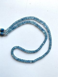96.10 carats Aquamarine Beaded Necklace 1 Strand Faceted Beads good Quality Gem