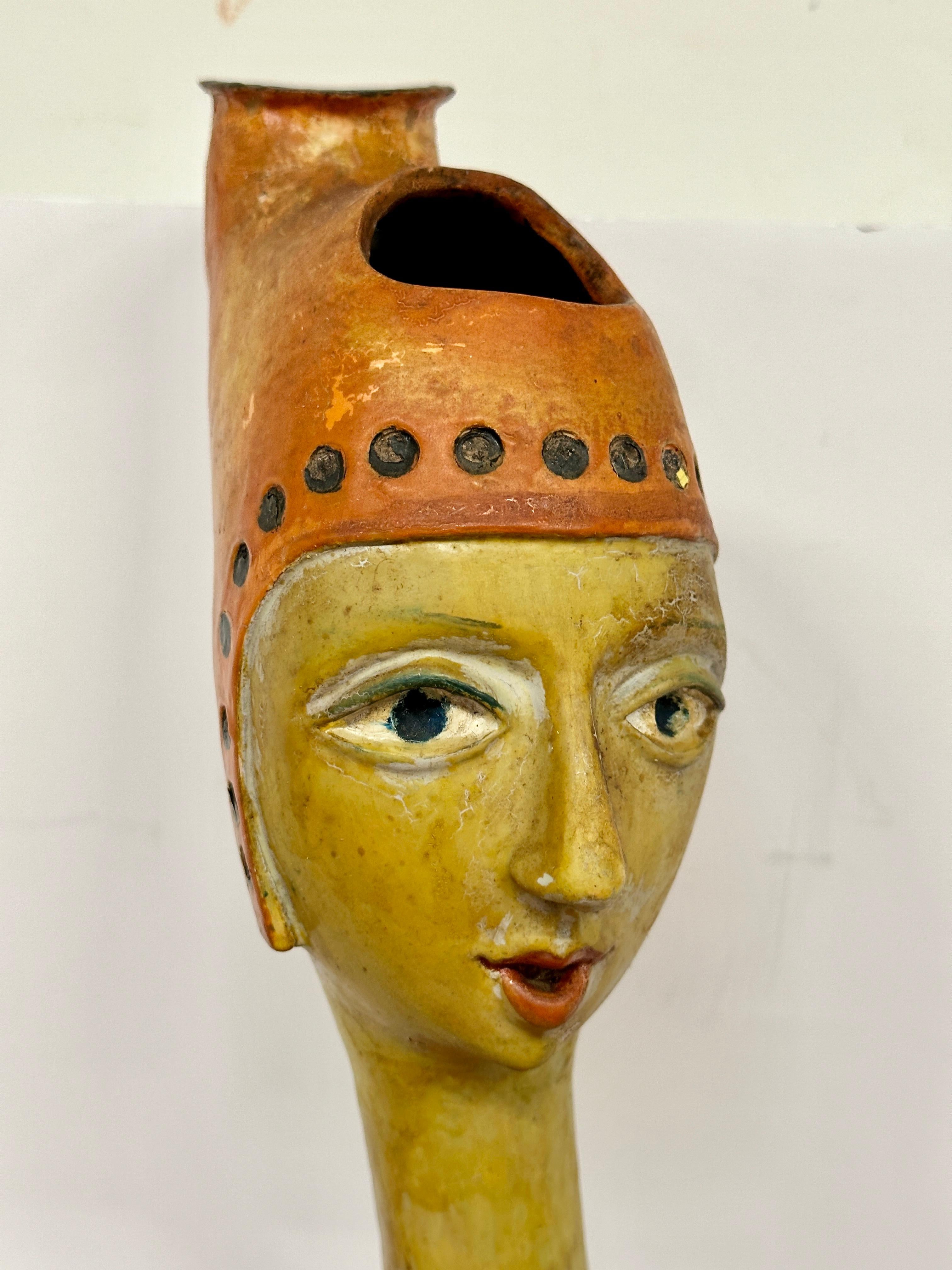 1962 Selbmann Roma Monumental Pottery Sculpture Woman Sitting For Sale 5