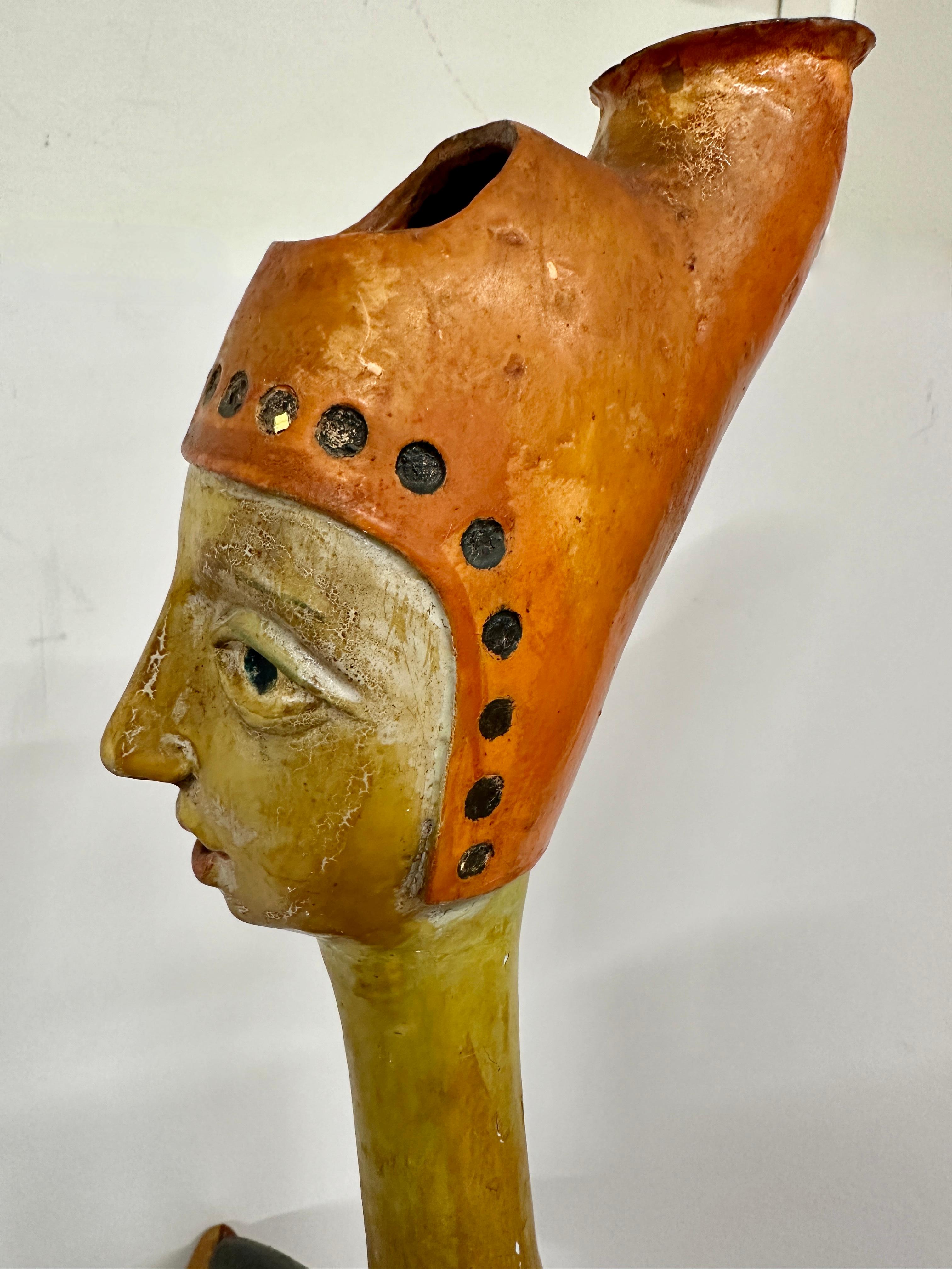 1962 Selbmann Roma Monumental Pottery Sculpture Woman Sitting For Sale 9
