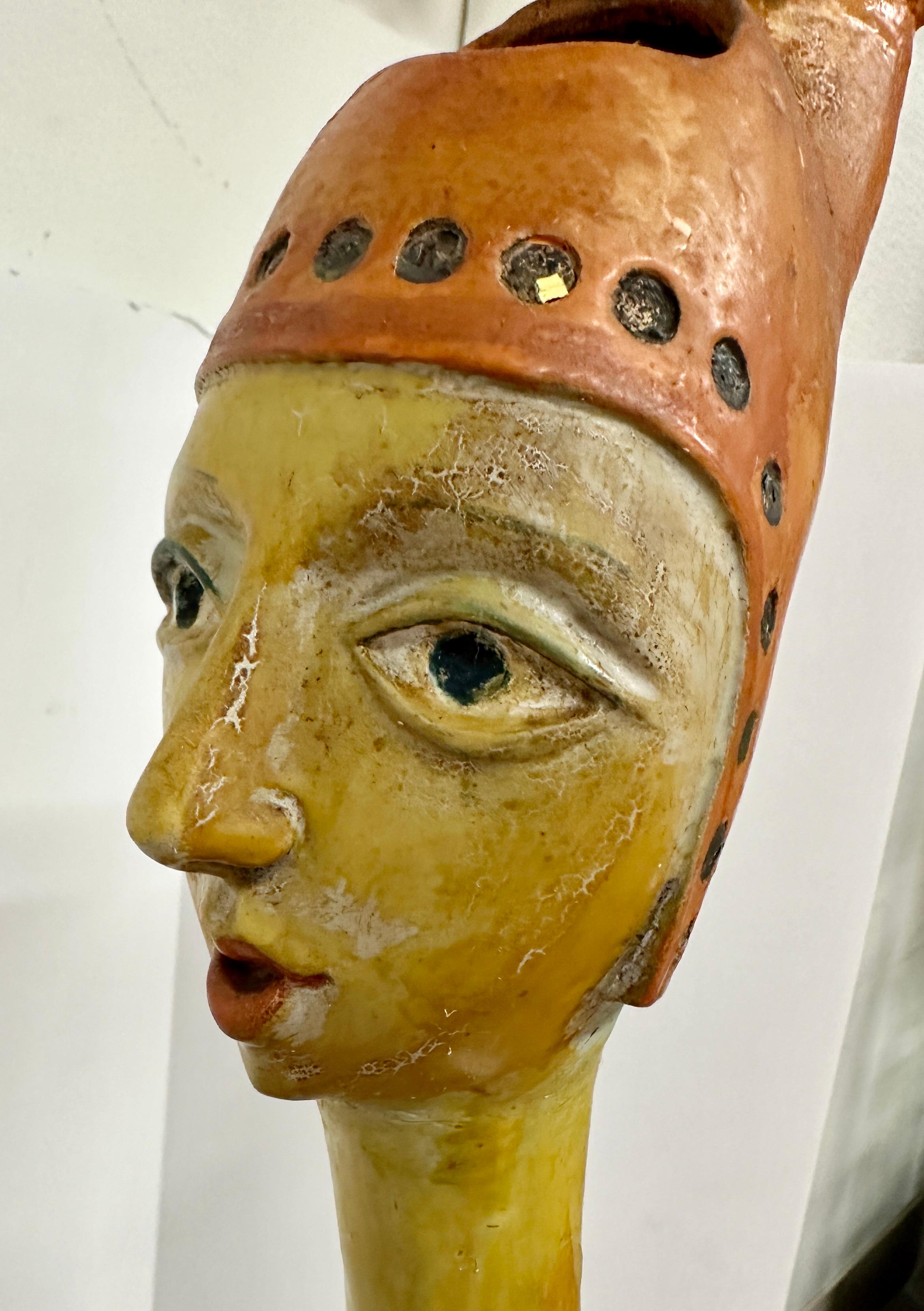 1962 Selbmann Roma Monumental Pottery Sculpture Woman Sitting For Sale 10