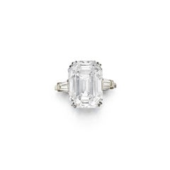 9.63 Carat Emerald-cut Statement / I color VVS 14K White Gold