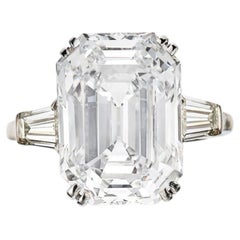 9.63 Carat Emerald-cut Statement / I color VVS 14K White Gold