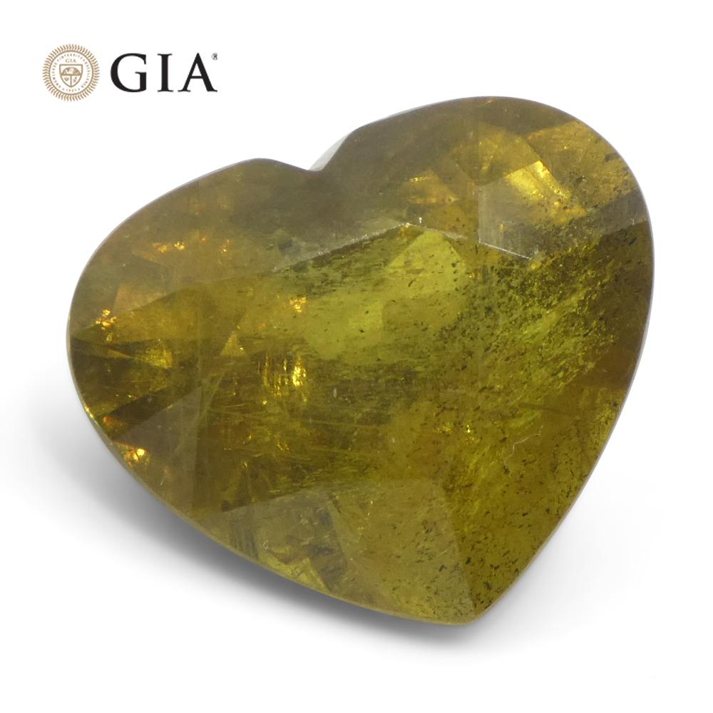 9.64ct Heart Brown-Yellow to Pinkish Brown Sapphire GIA Certified East Africa Un For Sale 7
